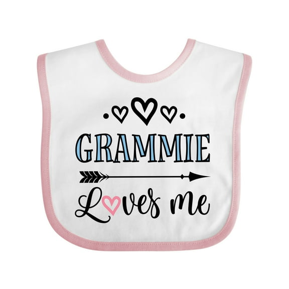 Inktastic Grammie Loves Me Arrow Childs Boys or Girls Baby Bib