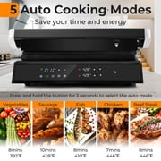 Costway Electric Panini Press Grill Sandwich Maker with LED Display & Removable Drip Tray