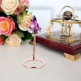 thumbnail image 3 of HOLIDYOYO Support de Moniteur en Cristal Support de Roche Miroir Support de Roche Support de Rangement en Pierre Précieuse Collection de Roches Support de Baguette en Cristal Or Rose Fer, 3 of 8