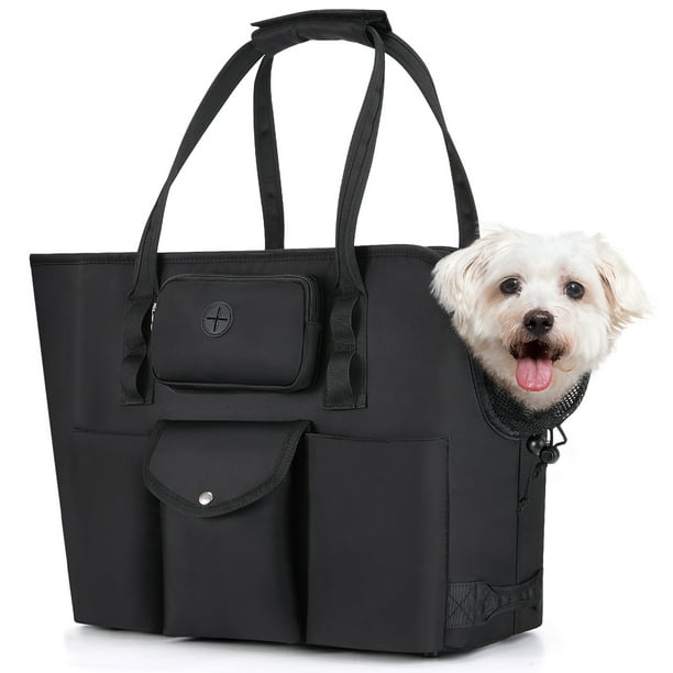 TSYKHAIA Portabebés para Perros: Bolso de Mano Portátil para Mascotas con Bolsillos y Correa de Seguridad, Bolso Transpirable para Cachorros de Gatos Pequeños y Medianos