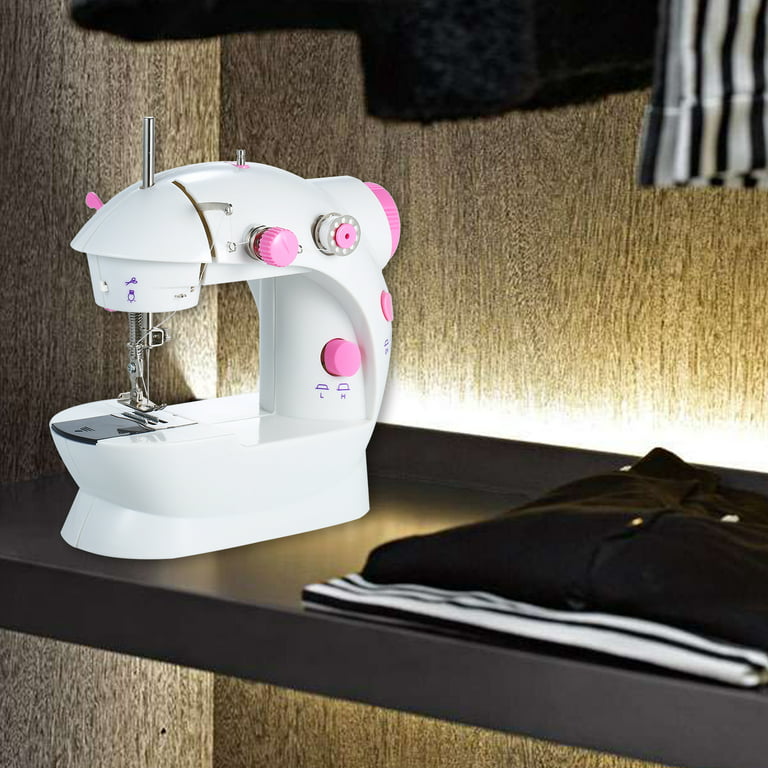 Mixfeer Mini Sewing Machine 2-Speed Double Thread with Lights and Cutter  Foot Pedal 