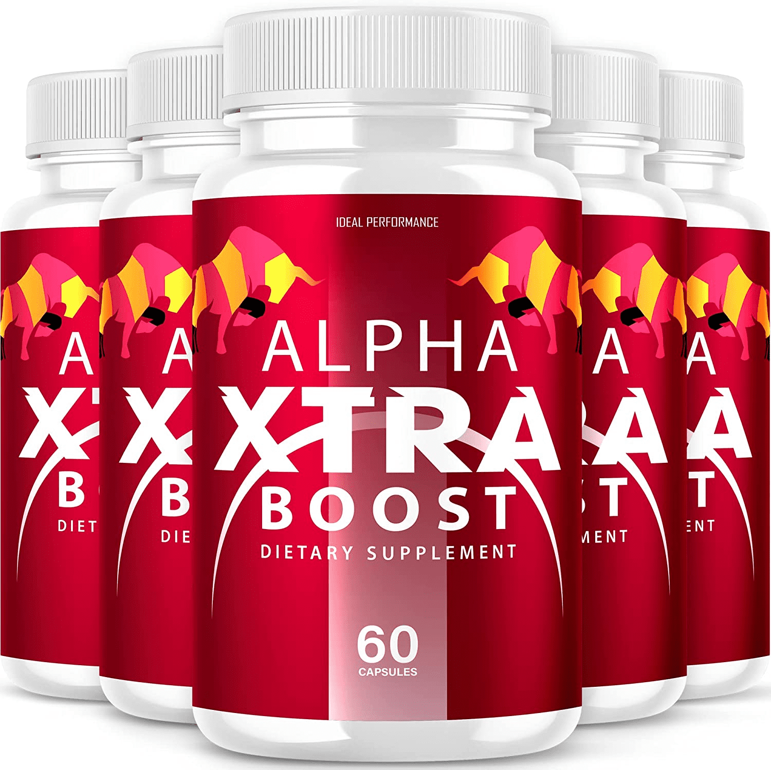 Alpha Xtra Boost Nutrition Supplement Pills, 5 Pack (300 Capsules
