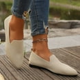thumbnail image 4 of Tawop Women's Shoes Womens Dress Shoes Work Shoes Flats Casual Comfort Pointy Toe Beige 5.5, 4 of 5