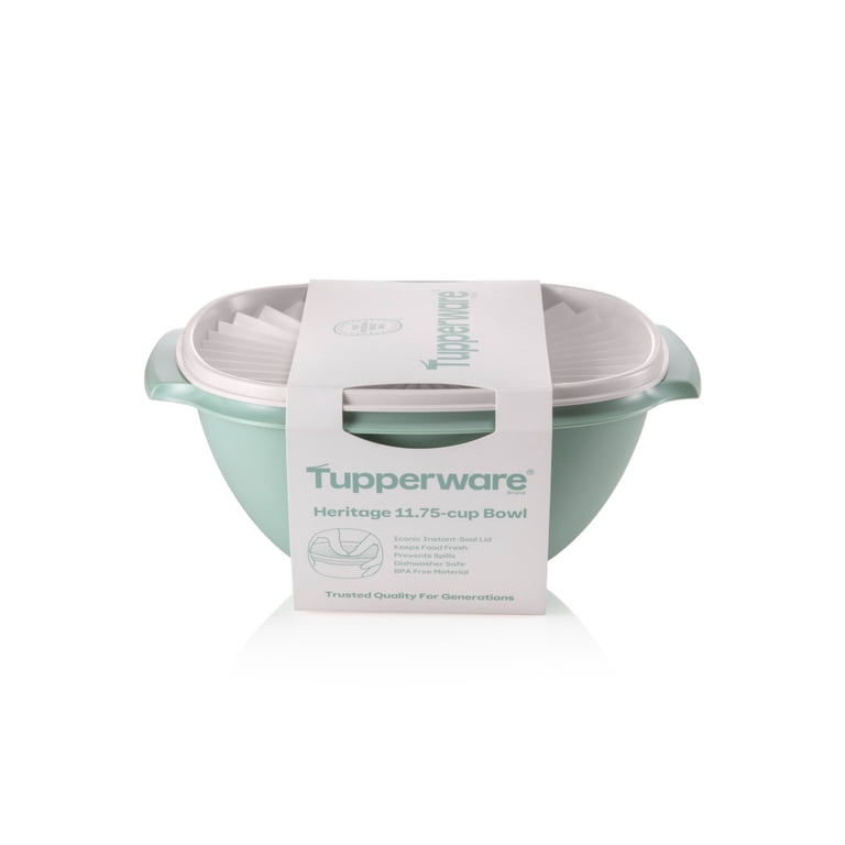Tupperware Heritage 11.75-Cup Food Storage Bowl with Lid, Green