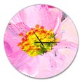 thumbnail image 1 of Designart 'Pink Flower Oil Painting ' Farmhouse wall clock, 1 of 2