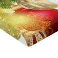 thumbnail image 2 of Ambesonne Christmas Fitted Sheet, Baubles Motifs Yuletide, Queen Size, Multicolor, 2 of 3