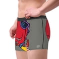 thumbnail image 3 of Wukai Dinosaur Super Hero Cartoon Print Men’s Underwear Breathable Boxer Briefs,&nbsp;Moisture Wicking & Breathable-Large, 3 of 7
