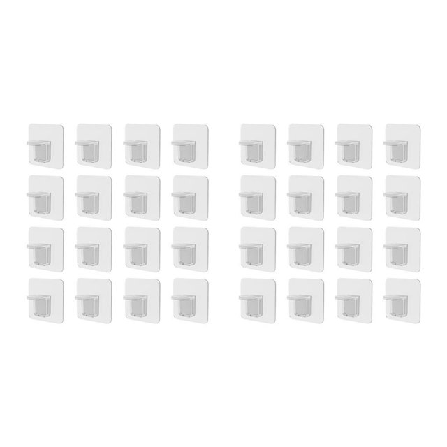 Toystoory Soportes de estante Autoadhesivo Extraíble Traceless Rack Clavijas Partición Gancho Soportes Gabinete de pared Baño Dormitorio No.05 2piezas