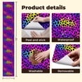 thumbnail image 5 of Neon Peel and Stick Wallpaper Vibrant Leopard Print Neon Colors Pink Blue Yellow Wall Mural 17.7in x 9.8ft Self Adhesive Removable Wall Paper Renter Friendly Wallpaper for Nursery Bedroom Cabinets, 5 of 8