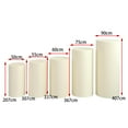 thumbnail image 5 of perfeclan 5Pcs Cylinder Plinth Covers Cylinder Plinth Stand Covers, Elegant Lightweight Cylinder Pedestal Covers for Festivals Birthday Beige White, 5 of 9