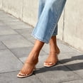 thumbnail image 7 of DREAM PAIRS Women's Low Kitten Heels Square Toe Two Strap Heeled Sandals Dress Casual Summer Mules Shoes, 7 of 7