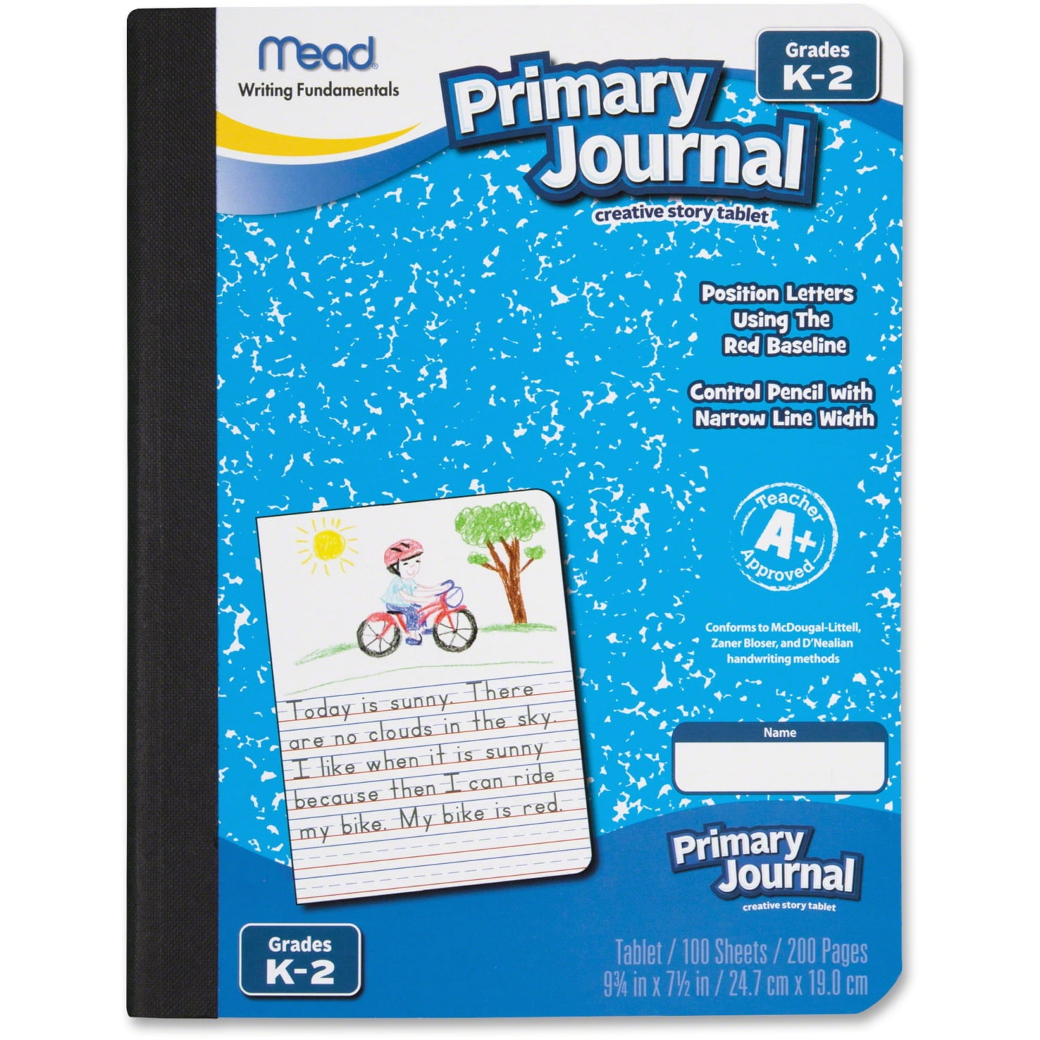 100-Sheet Basics Primary Journal 1/2 Ruled & Blank Space 9.75 x 7.5 15-Pack 