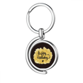 thumbnail image 1 of Anniversaire Prier Art Contour Anglais Rotation Porte-Clés Porte-Clés en Métal, 1 of 2