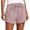 Pink, variant on Gamivast Women's Waffle Knit Shorts Casual Summer Lounge Sweatshorts Elastic Waist Drawstring Pajama Shorts with Pockets Comfortable Sleep Everyday Wear Black M