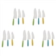thumbnail image 1 of Knives for Kids 15-Piece Nylon Kitchen Baking Knife Set,Children's Cooking Knives Firm Grip, Serrated Edges,5 x green knife 5 x blue knife 5 x yellow knife,Green, 1 of 8