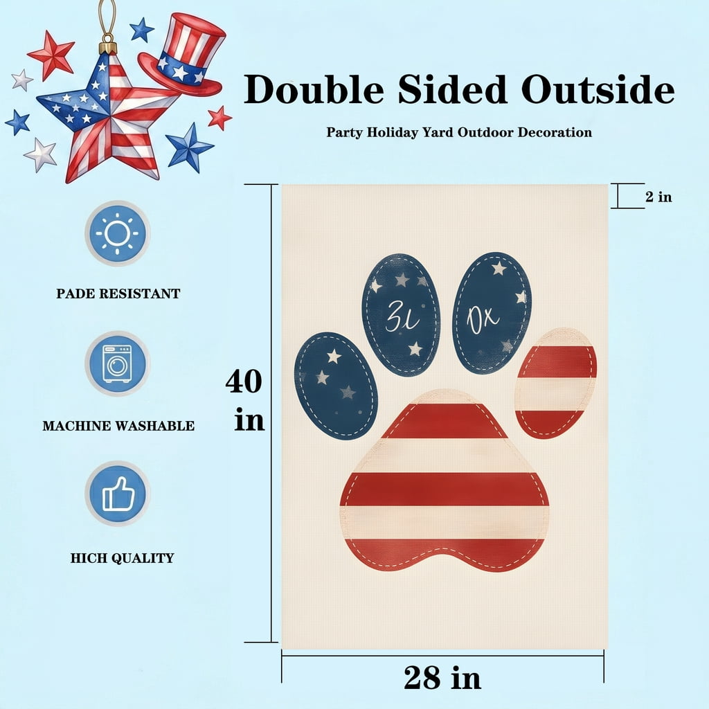 American Flag Garden Flag OX USA 250th Anniversary Decorations 28x40 inches Full Size Flag