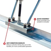 TOMAHAWK 37.7cc Gas Concrete Power Screed Cement Finishing Vibrating Motor with 14ft Aluminum Board Straight Edge Bar Set