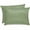 Forest Green, variant on Turquoise Burlap Texture Satin Pillowcase for Hair and Skin with Zipper, Soft Breathable Cooling Silk Pillow Cases, Farmhouse Vintage Aqua Throw Pillow Covers King Size 20"x40"
