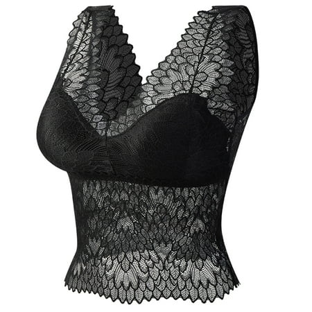 

Sexy Lace Bras for Women Seamless Bras Everyday Bra Fashion Beauty Back Solid Strap Wrap Hollow Out Bra Underwear Anti-Glare Beautiful Back Strap Wrap Bra Bra Black Cotton Bralettes For Wo243