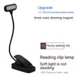 thumbnail image 3 of Lámpara de mesa con protección para los ojos, lámpara LED de noche con Clip para lectura, lámpara de escritorio con Clip, lámpara de escritorio, luz de libro ajustable ABS ambiental, 3 of 5