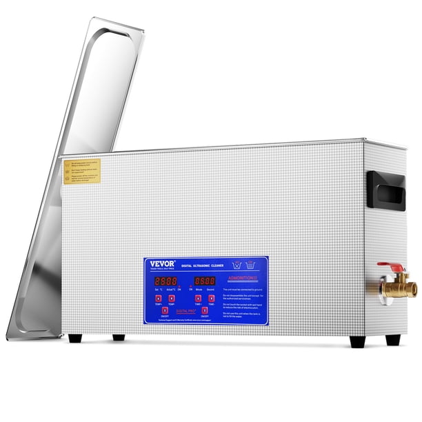 Limpiador ultrasónico de armas VEVOR de 10 l, máquina de limpieza ultrasónica profesional de 300W con temporizador y calentador,limpiador ultrasónico digital de 40 kHz con cesta para piezas de armas