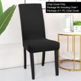 thumbnail image 2 of Unique Bargains Spandex Solid  Dining Chair Covers Protector Slipcovers Black 2 Pcs, 2 of 7