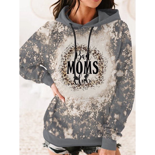Sudadera con capucha de manga larga con estampado de mamá navideña Tmvgtek Para estrenar
