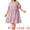 Pink, variant on DARING DIVA Plus Size Ruffle Short Sleeve A Line Midi Casual Dress 1X Pink