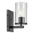 thumbnail image 2 of 45495BKCLR Kichler Lighting Crosby - 1 Light Wall Sconce-9.25 Inches Tall and 4.5 Inches Wide-Black Finish-Clear Glass Color, 2 of 4