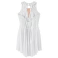 thumbnail image 4 of Sinleey Robe de Patinage Artistique Scintillante pour Filles avec Strass, Robe de Danse Ballet Contemporaine Lyrique Blanche 10, 4 of 5