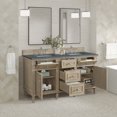 thumbnail image 4 of James Martin Vanities 60" Double Vanity, Light Natural Oak w/ 3 CM Parisien Bleu Quartz Top, 4 of 7
