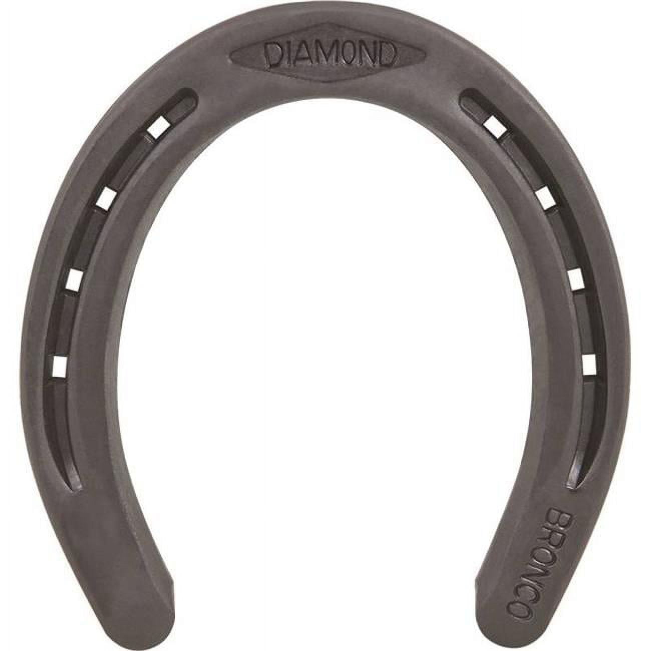 Diamond Farrier 4216214 Bronco Plain Horseshoe, 4.71 x 4.28 in.