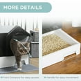 thumbnail image 6 of PawHut Hooded Cat Litter Box with Kitty Litter Mat, Kitty Litter Pan with Odor Control, Easy-Clean Pull-Out Drawer, Handle, Scoop, Gray, 6 of 9