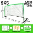 thumbnail image 5 of RUNBOW 9x5 ft Portable Kids Soccer Goal for Backyard Goals Adult Junior Soccer Net with Carry Bag, 5 of 7