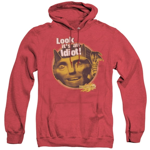 Mirrormask Riddle Me This Adult Heather Hoodie Sweatshirt Red