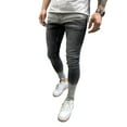 thumbnail image 2 of Kmbangi Men? s Ripped Jeans Gradient Color High Waist Trousers Long Pants, 2 of 9
