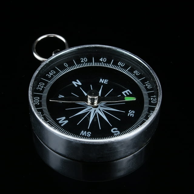 Hiking Compass,Silver Portable Pocket Compass Portable Compass Camping Compass Superior Craftsmanship