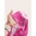 thumbnail image 4 of Pink Elegant Sexy Vacation Date Tie-Dye Print Backless Halter Maxi Dress For Women, 4 of 7