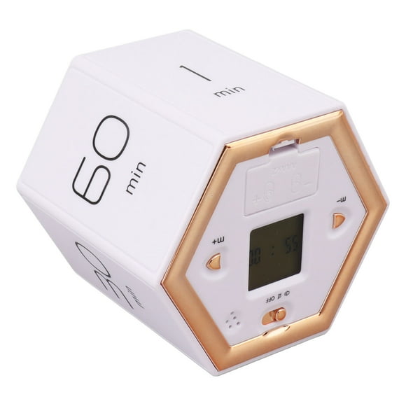 Flip Timer, Magnetic Pomodoro Timer with Mute Alarm Function Adjustable Cube Timer for Classroom Cooking Studying Working