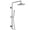 Chrome, variant on sumerain Retrofit Rain Shower Heads System with 9 Inch Shower Head 2.5GPM, Brass Handheld Shower, Slide Bar with Adjustable Holder, Brass Diverter and Shower Hose, Chrome Finish