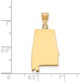 thumbnail image 2 of Ss/Gold Plated Sterling Silver/Gold-Plated Alabama State Pendant Made In United States xna707gp-al, 2 of 5