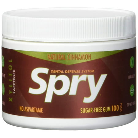 Spry Fresh Natural Cinnamon Xylitol Gum 100 Count