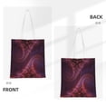 thumbnail image 3 of DouZhe Reusable Grocery Bags, Future Galaxy Fractal Particles Lightweight Polyester Canvas Cloth Tote Bag for Travle Gym Shopping School, 15" x 16", 3 of 7