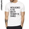 thumbnail image 2 of Camiseta divertida con diseño de inteligencia y citas formales de Stephen Hawking para hombres y mujeres, camiseta premium gráfica unisex para hombre, 2 of 5