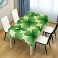 thumbnail image 7 of Dreamtimes St Patrick's Day Clover Tablecloth 60"x108", Waterproof Washable Polyester Square Table Cover, Durable Tablecloth for Kitchen Dining Table Party Decor, 7 of 7