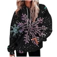 thumbnail image 2 of Craaazy Oversized Hoodies for Women Christmas Printed Sweatshirts Baggy Drawstring Hooded Pullover Tops with Pockets Gifts, 2 of 7