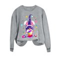 thumbnail image 2 of EGNMCR Easter T-Shirt Imprimé T-Shirts Graphiques pour Femmes T-Shirts pour Femmes Journée Easter Chandail à Capuchon Imprimé à Col Rond pour Femme Haut à Manches Longues T-Shirts pour Femmes, 2 of 3