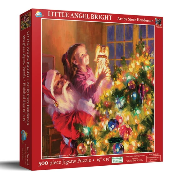 SUNSOUT INC - Little Angels Bright - 500 pc Jigsaw Puzzle by Artist: Steve Henderson - Finished Size 19" x 19" - MPN# 11218