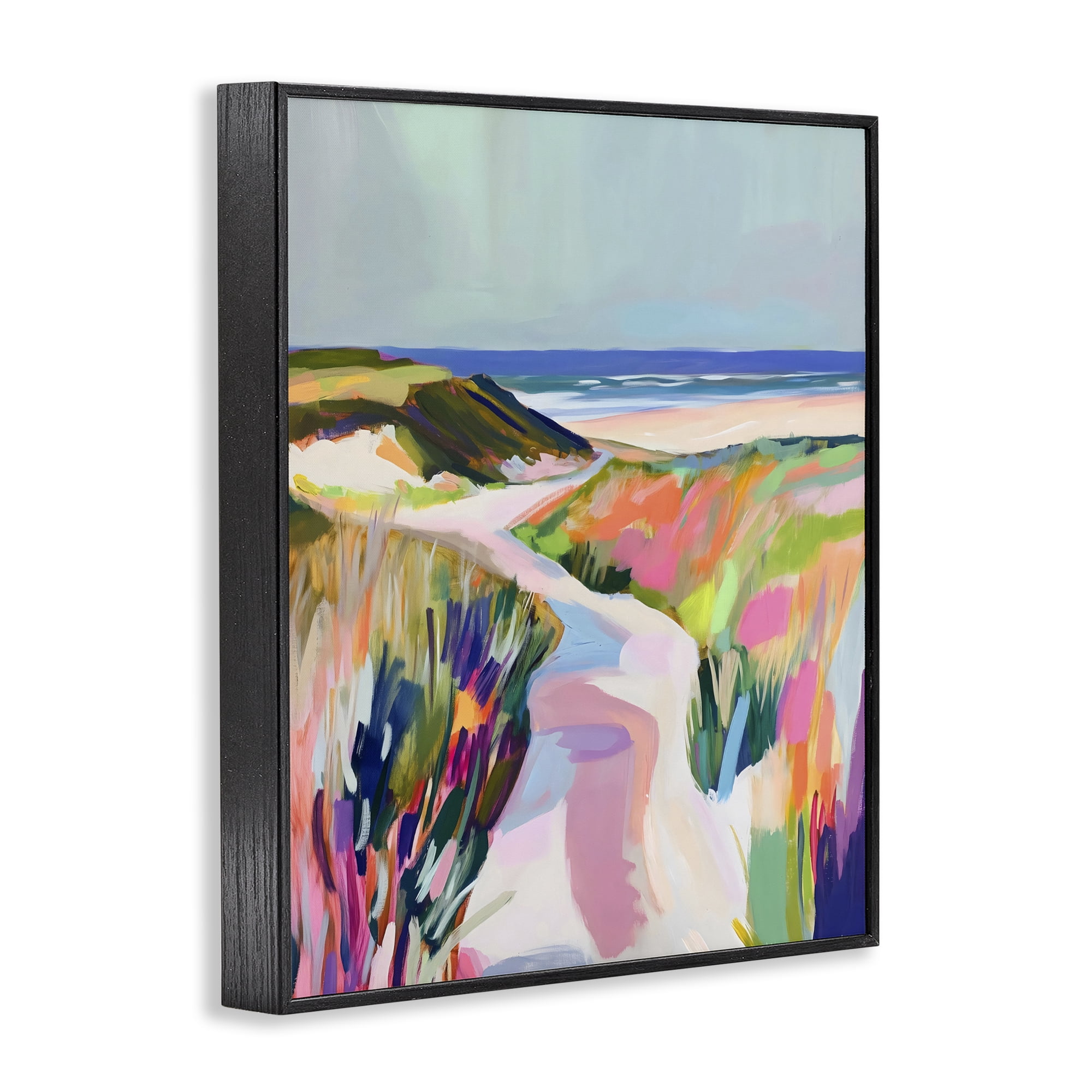 Stupell Industries Pathway Through Pastel Sand Dunes Black Framed Giclee Art, design by The Prints Vibe