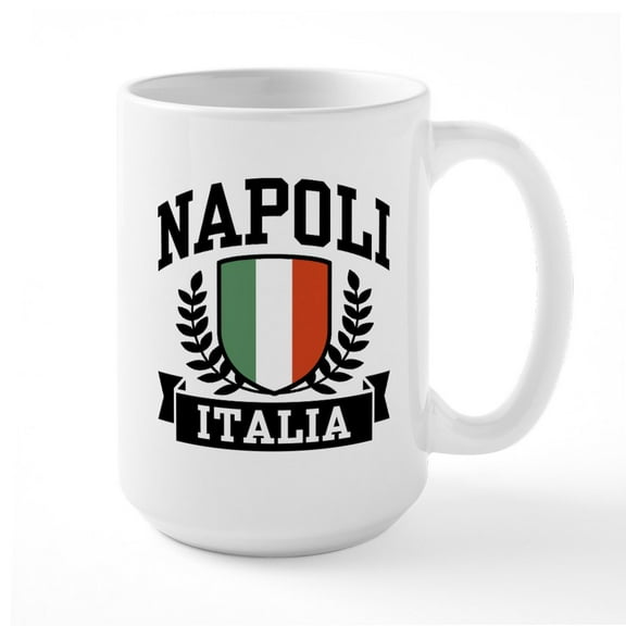 CafePress - Napoli Italia Large Mug - 15 oz Ceramic Large White Novelty Mug